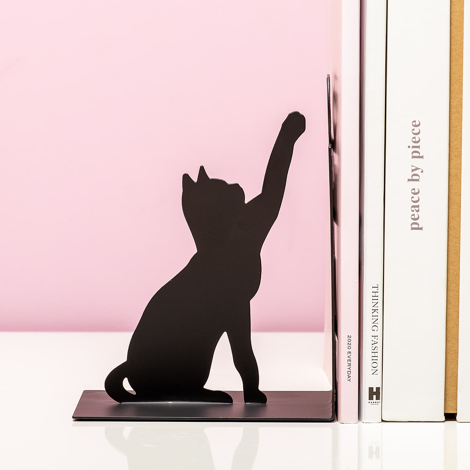 Vissende kat boekensteun