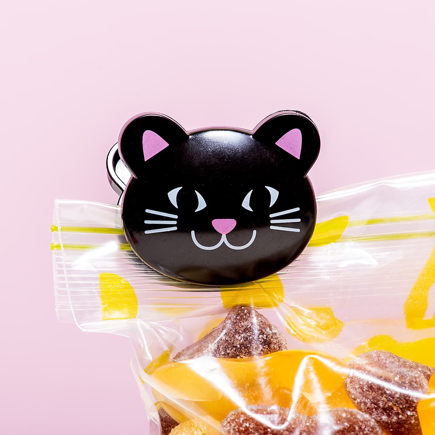 Kat bag clips (set van 6) – Zwart
