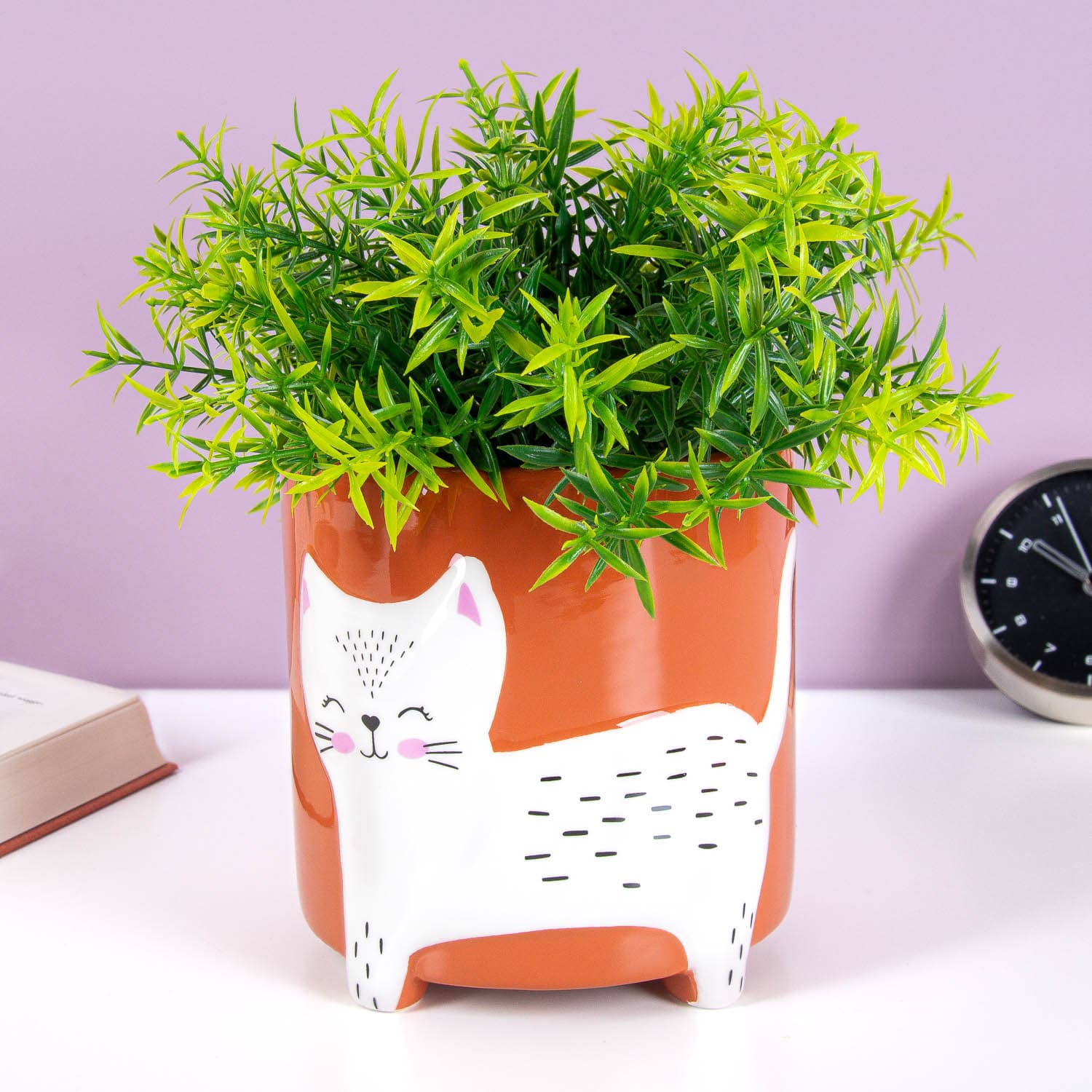 Kat bloempot