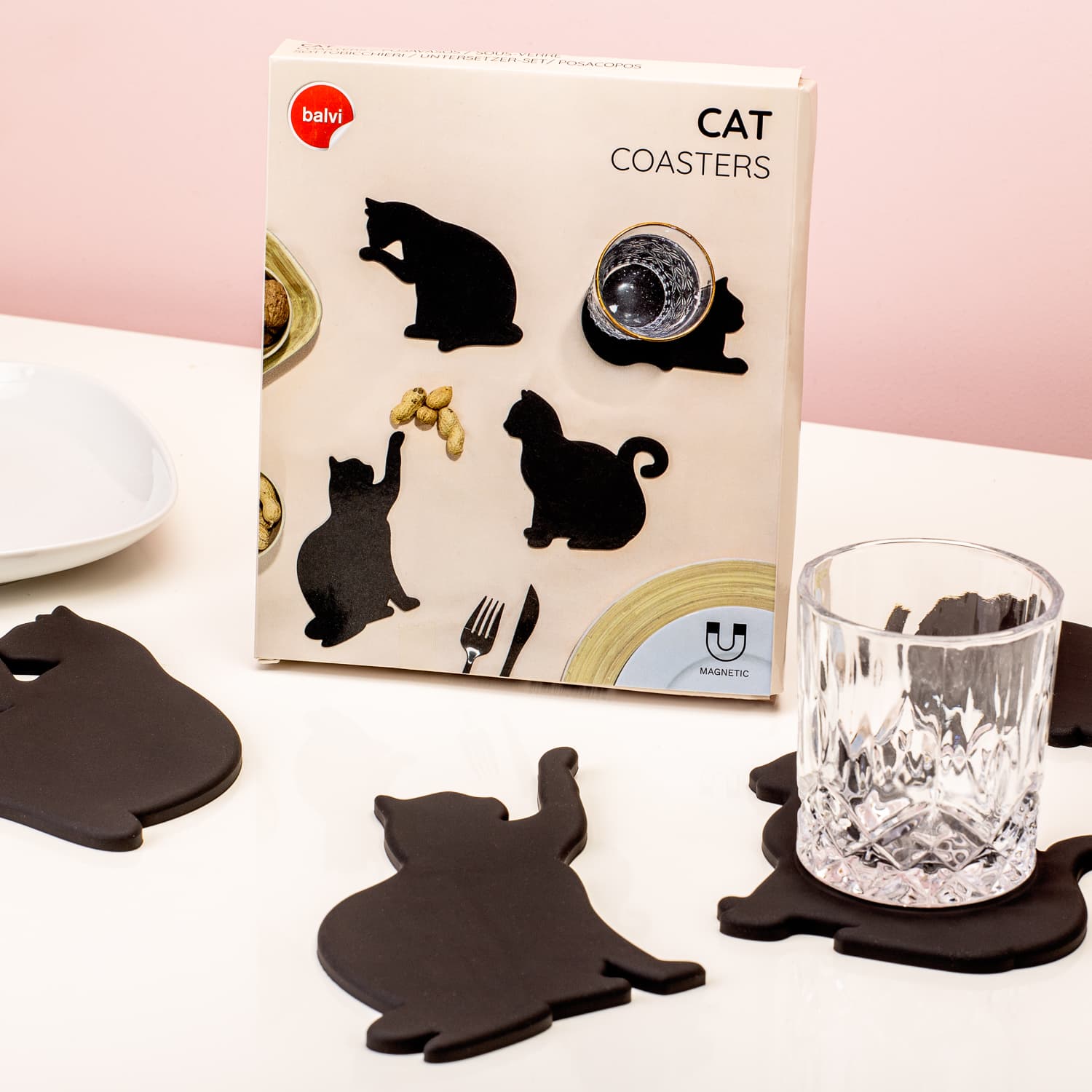 Kat onderzetters (set van 4)