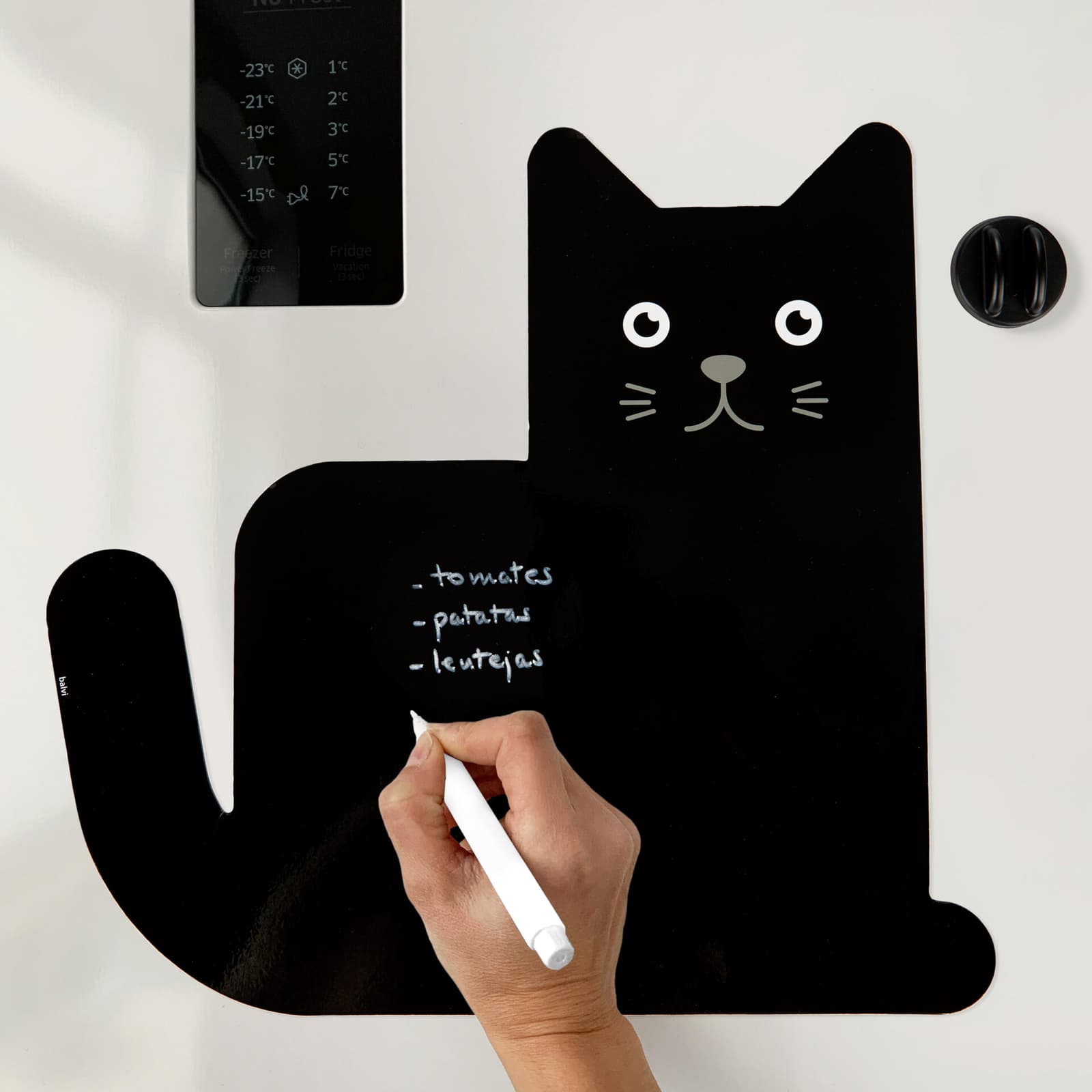 Kat magnetisch schrijfbord – Zwart