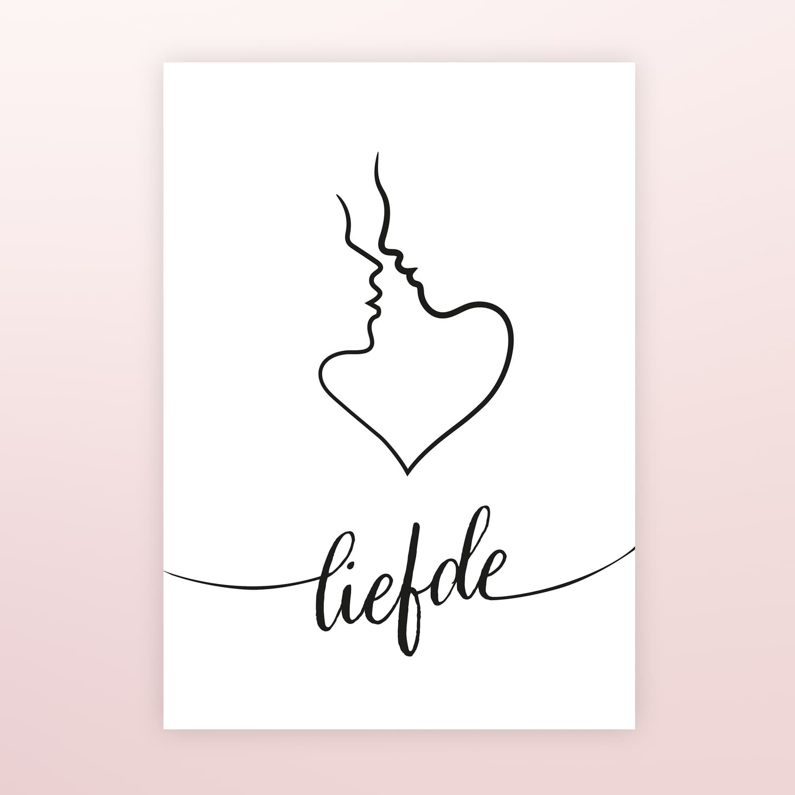 Poster Lineart liefde
