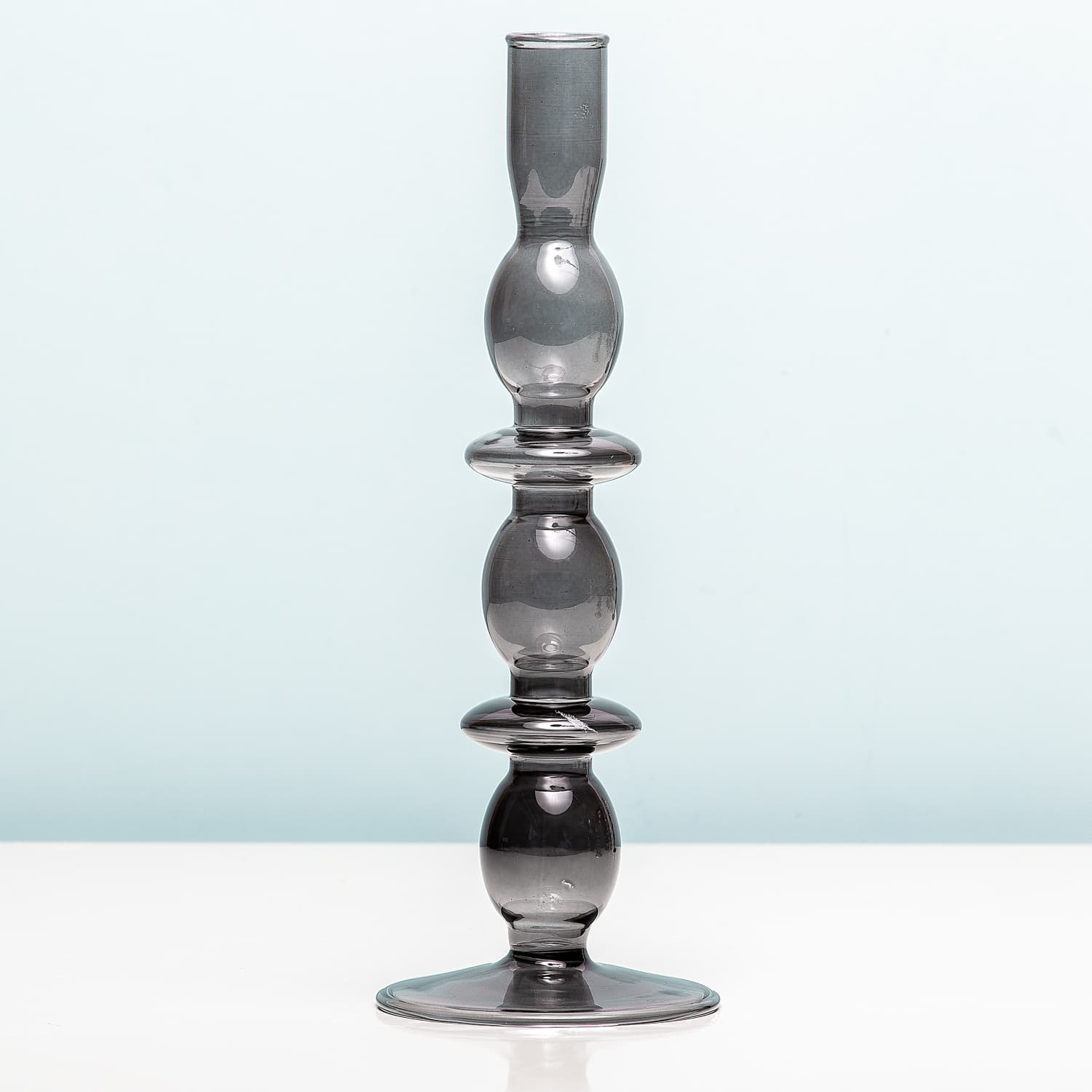 Glass Art Bubbles kandelaar – Groot/zwart