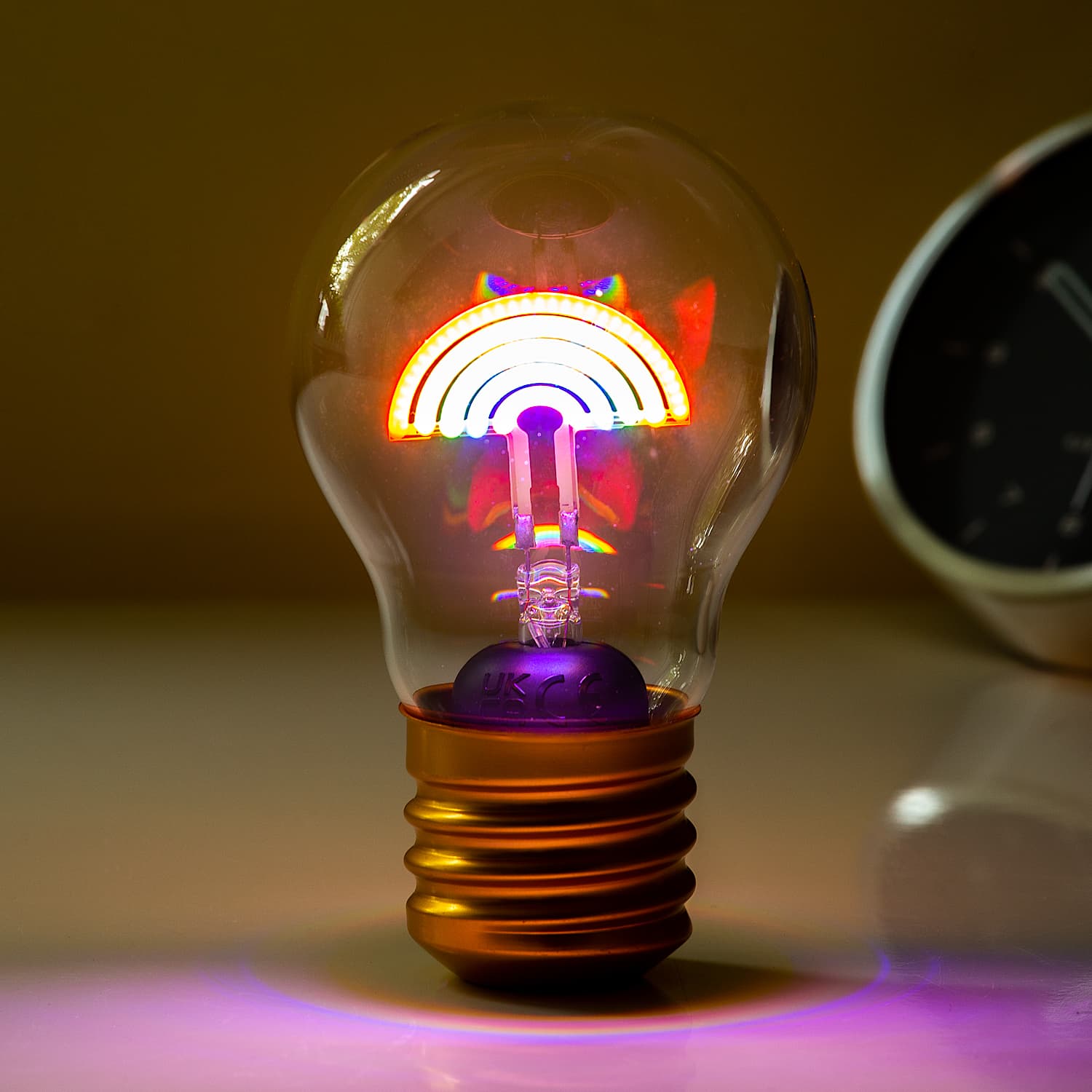 Oplaadbare LED filament lamp – Regenboog