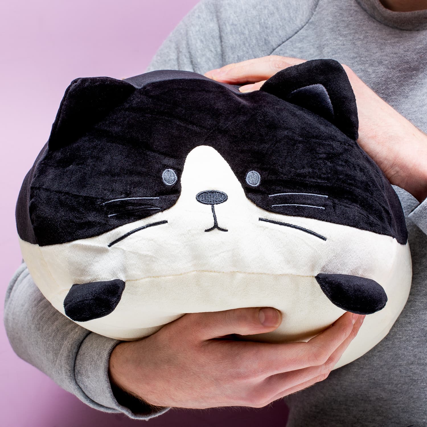 Kattenkussen – Zwart met wit