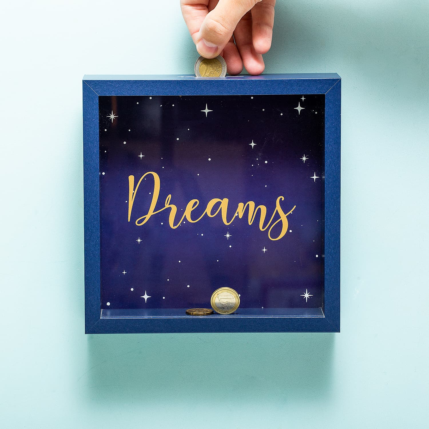 Houten spaarpot – Dreams