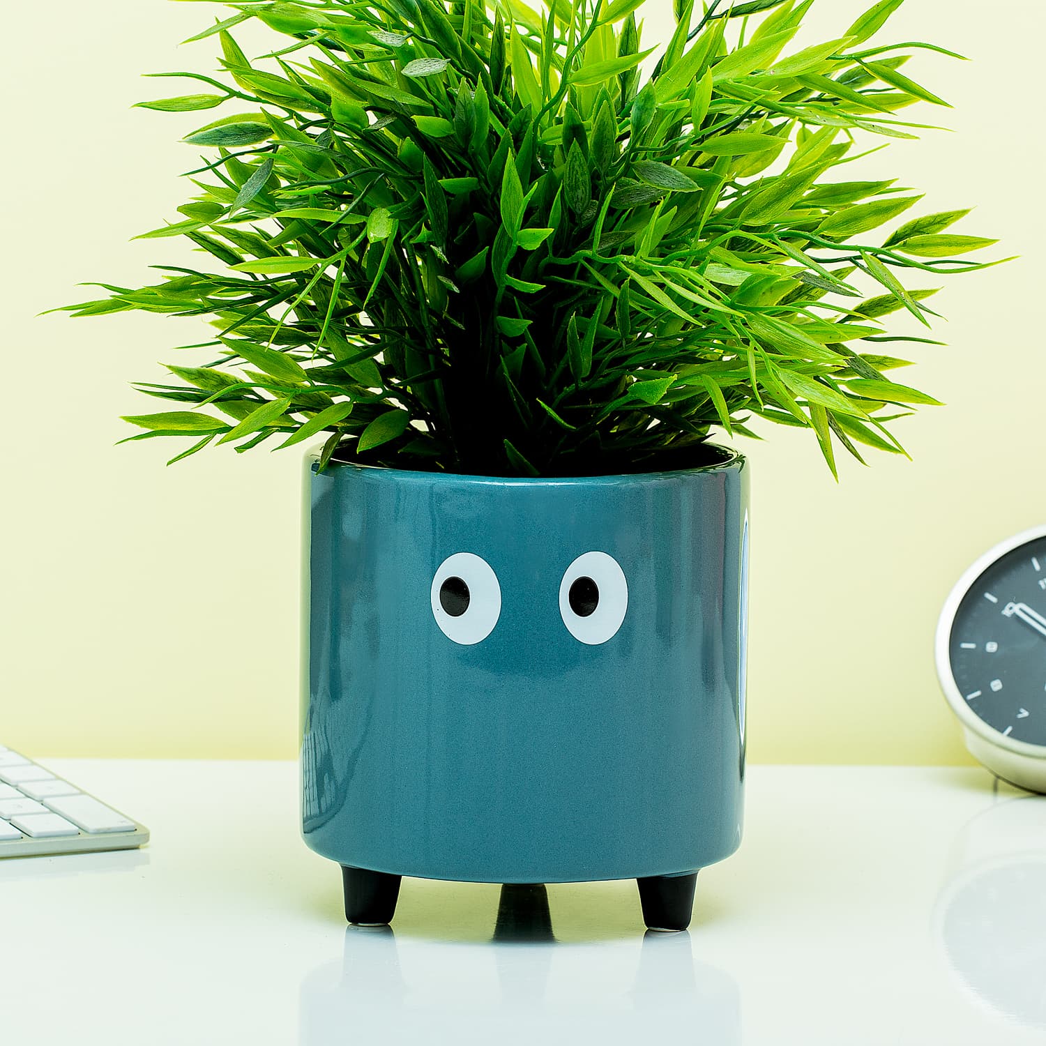 Bloempot met ogen