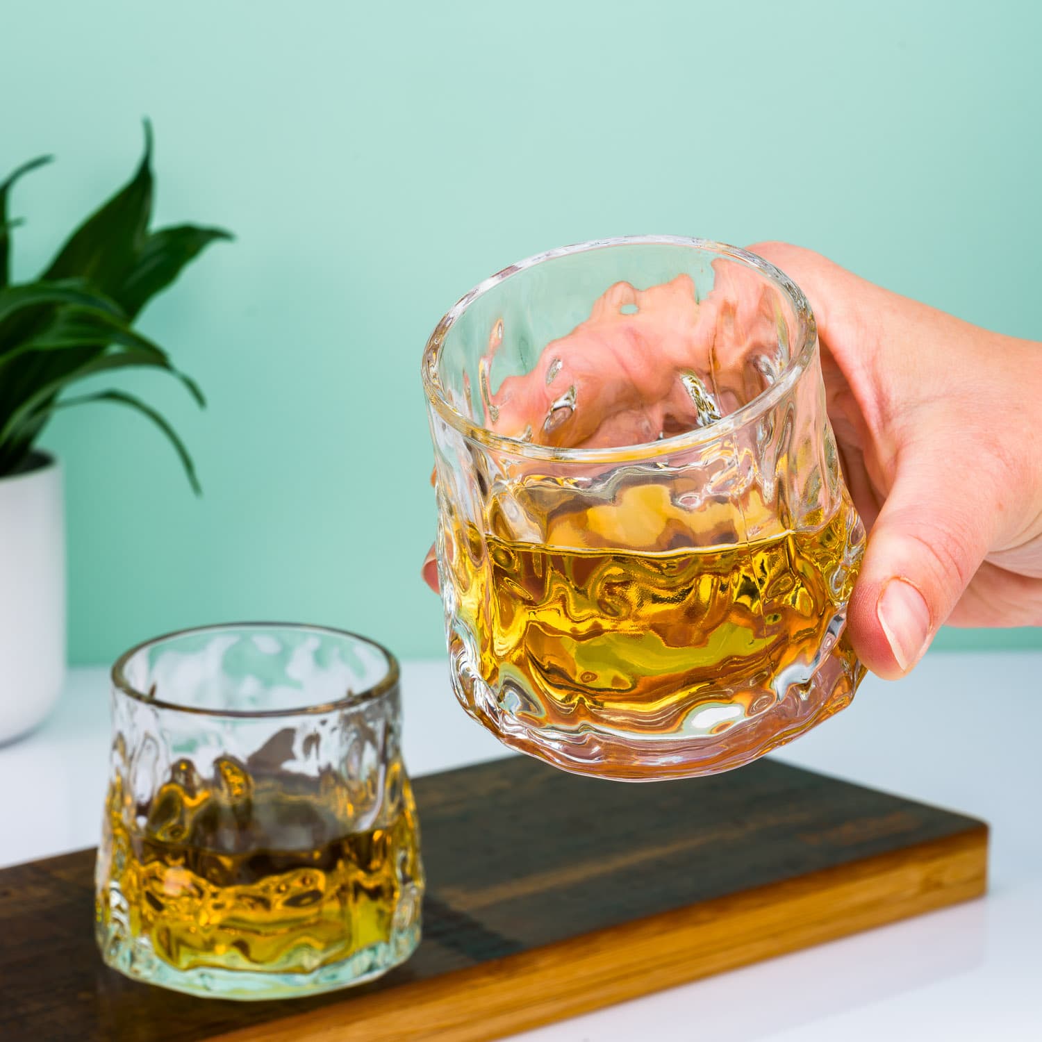 Whiskey on the rocks glazen (set van 2)