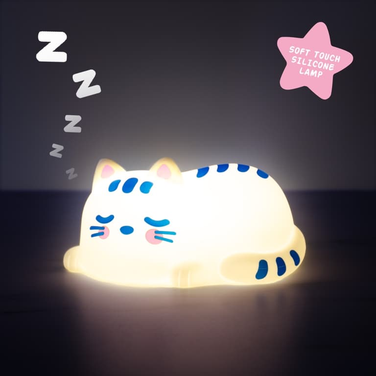 Slapende kat nachtlampje