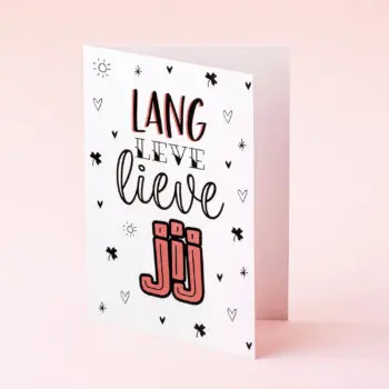 Wenskaart Lang leve lieve jij