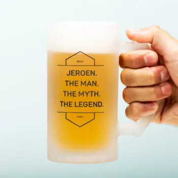 Gepersonaliseerde bierpul The Man The Myth The Legend