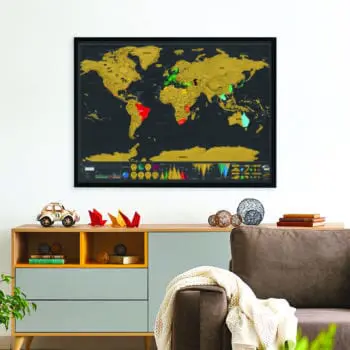 Scratch Map Deluxe Editie kraswereldkaart