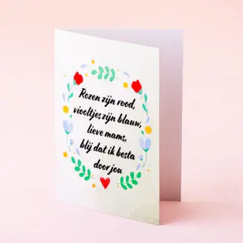 Wenskaart Blij dat ik besta door jou