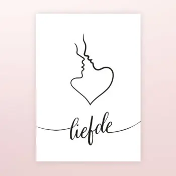 Poster Lineart liefde