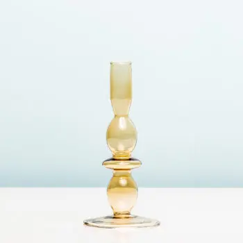 Glass Art Bubbles kandelaar - Medium/zand