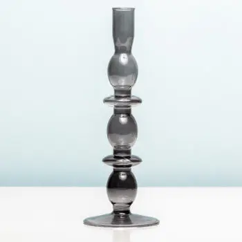 Glass Art Bubbles kandelaar - Groot/zwart