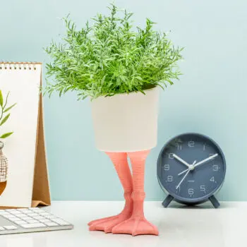 Bloempot met flamingopoten