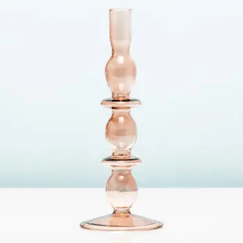 Glass Art Bubbles kandelaar - Groot/roze