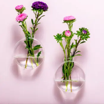 Glazen muurvaasjes (set van 2) - Rond