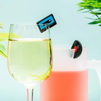 Cassette- en elpee glasmarkeerders (set van 6)