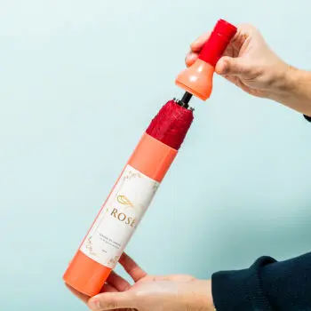 Wijnfles paraplu - Rosรฉ