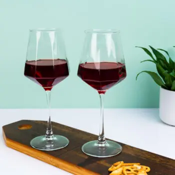 Diamant wijnglas (set van 2)