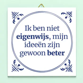 Tegeltje Mijn ideeën zijn gewoon beter
