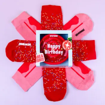 Verjaardagstaart sokken (set van 2)