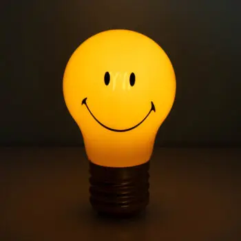 Oplaadbare smiley lamp