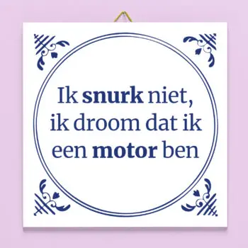 Tegeltje Ik snurk niet
