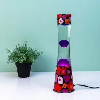 Lavalamp bloemen met roze lava