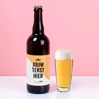 Gepersonaliseerde bierfles met eigen tekst (750 ml)