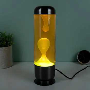 Capsule lavalamp - Oranje met gele lava