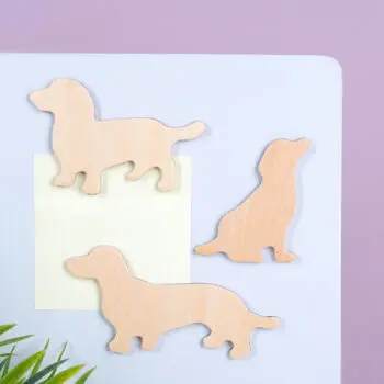 Houten dierenmagneten (set van 3) - Hond