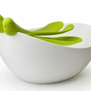 Sparrow slaschaal en bestek - Groen