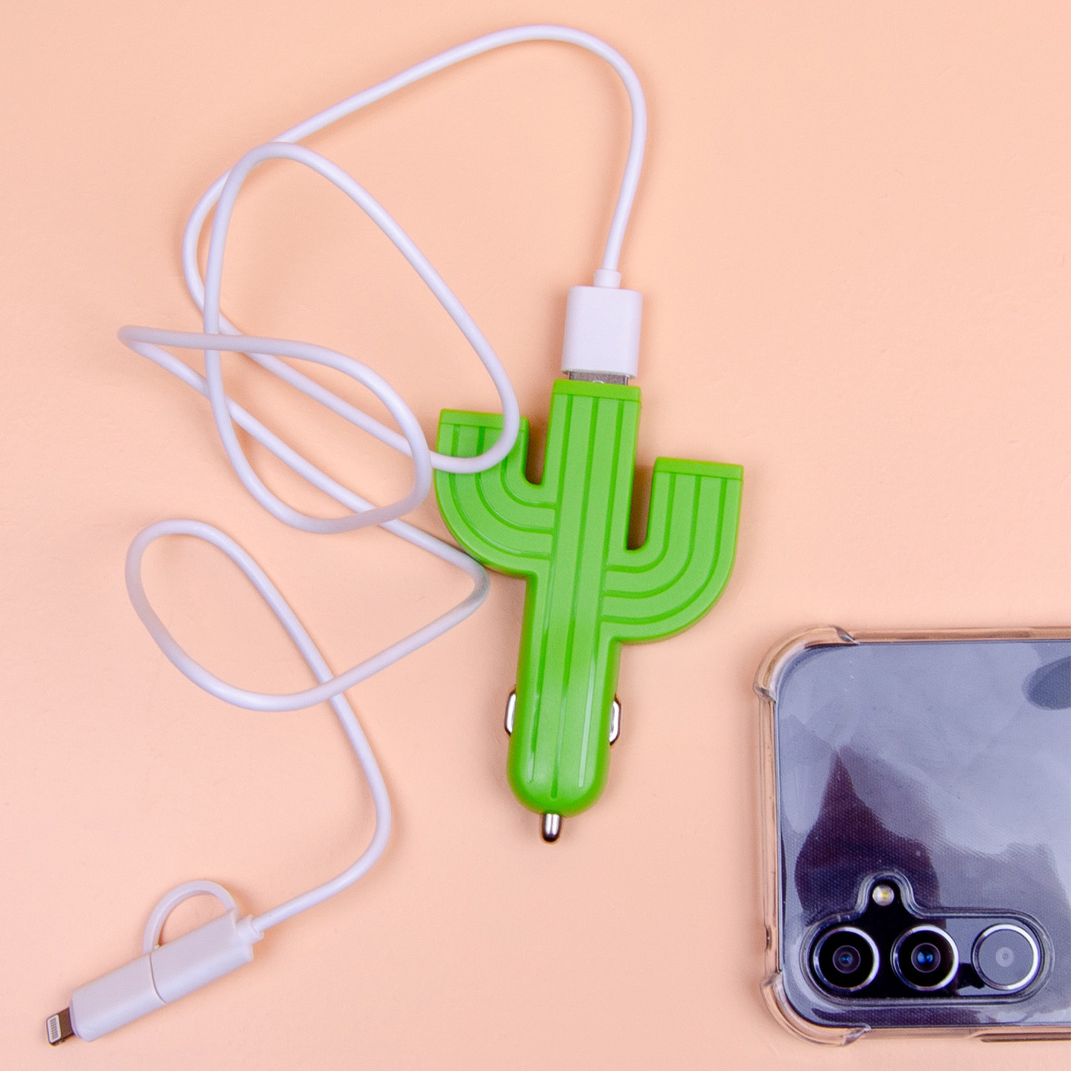 Cactus USB Autolader Met 3 Poorten