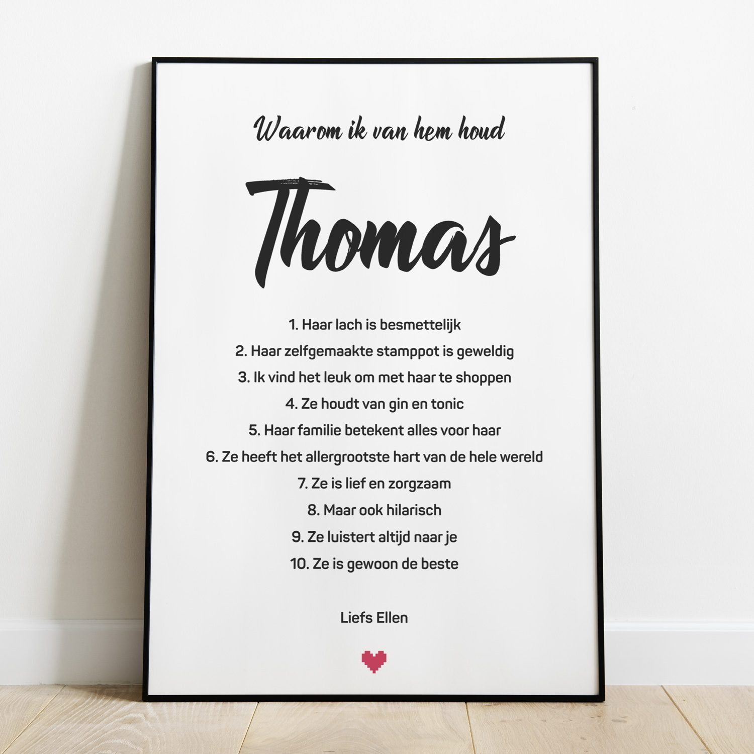 Poster Waarom Ik Van Jou Hou huismerk kopen in de aanbieding