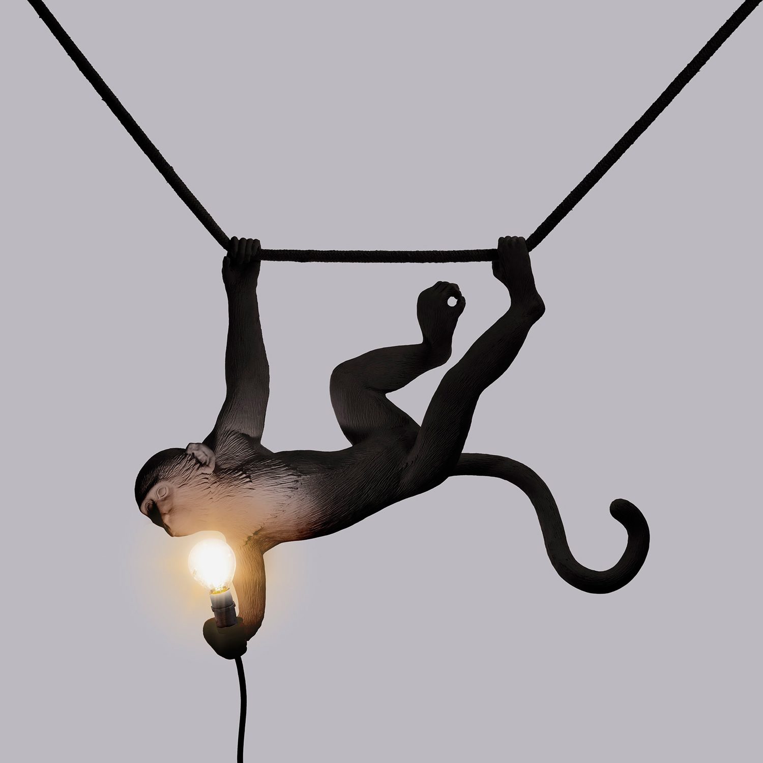 Seletti Monkey lamp outdoor - Swingend/zwart