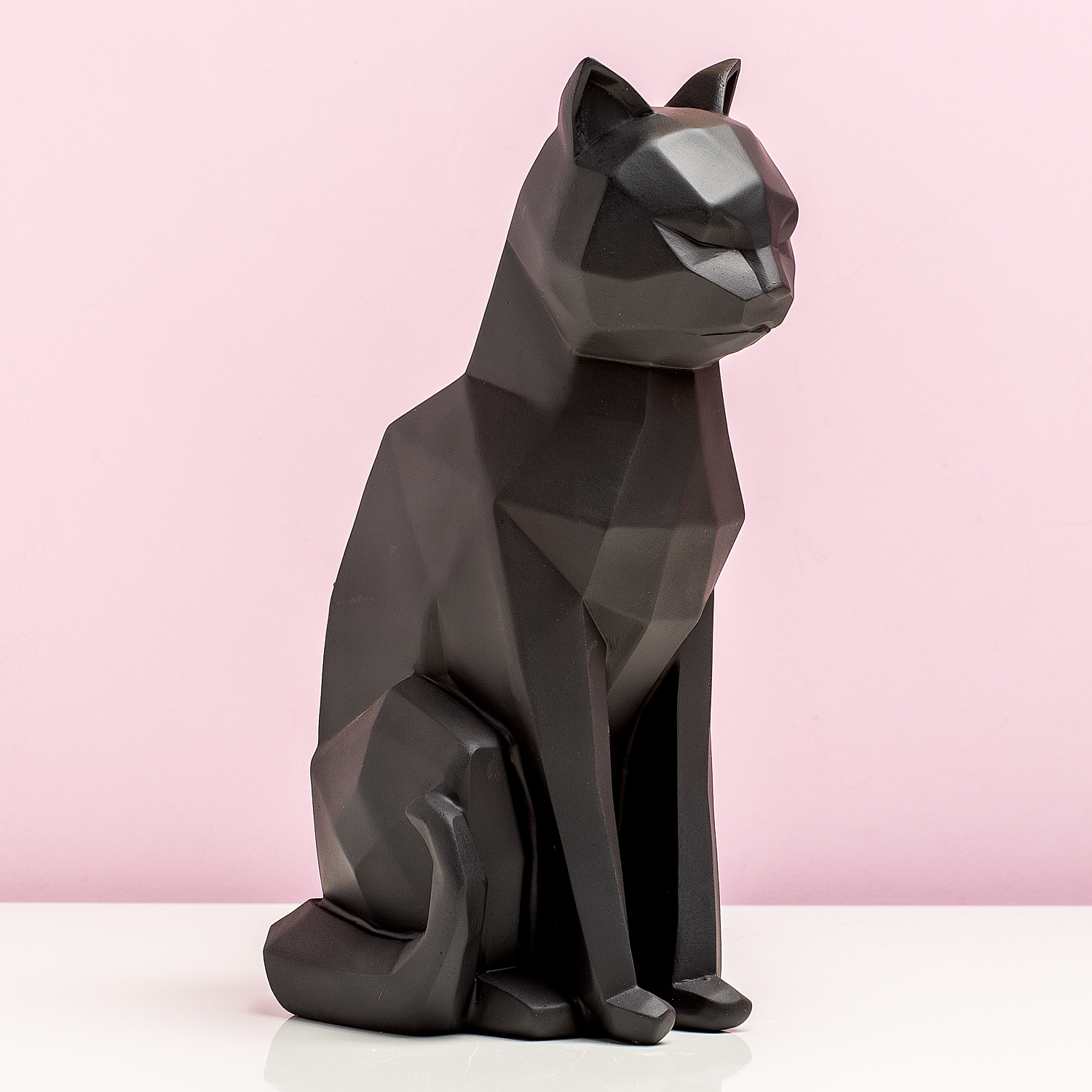 Origami Beeld Kat - Zwart