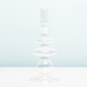 Glass Art Rings kandelaar - Groot/transparant