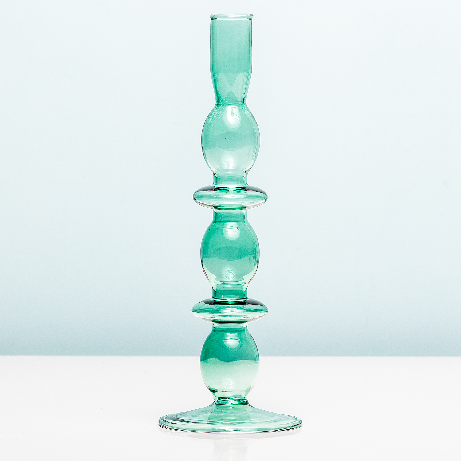 Glass Art Bubbles Kandelaar - Groot/groen