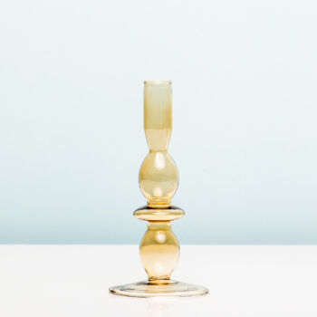 Glass Art Bubbles kandelaar - Medium/zand