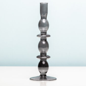 Glass Art Bubbles kandelaar - Groot/zwart