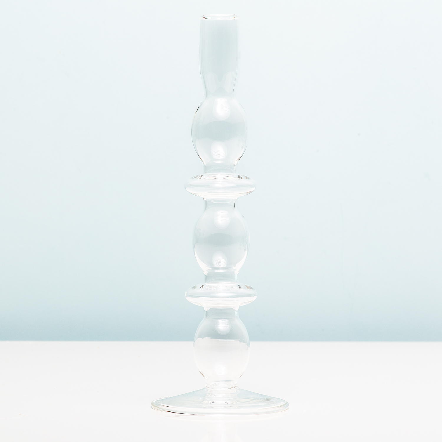 Glaskunst Bubbels Kandelaar - Groot/transparant