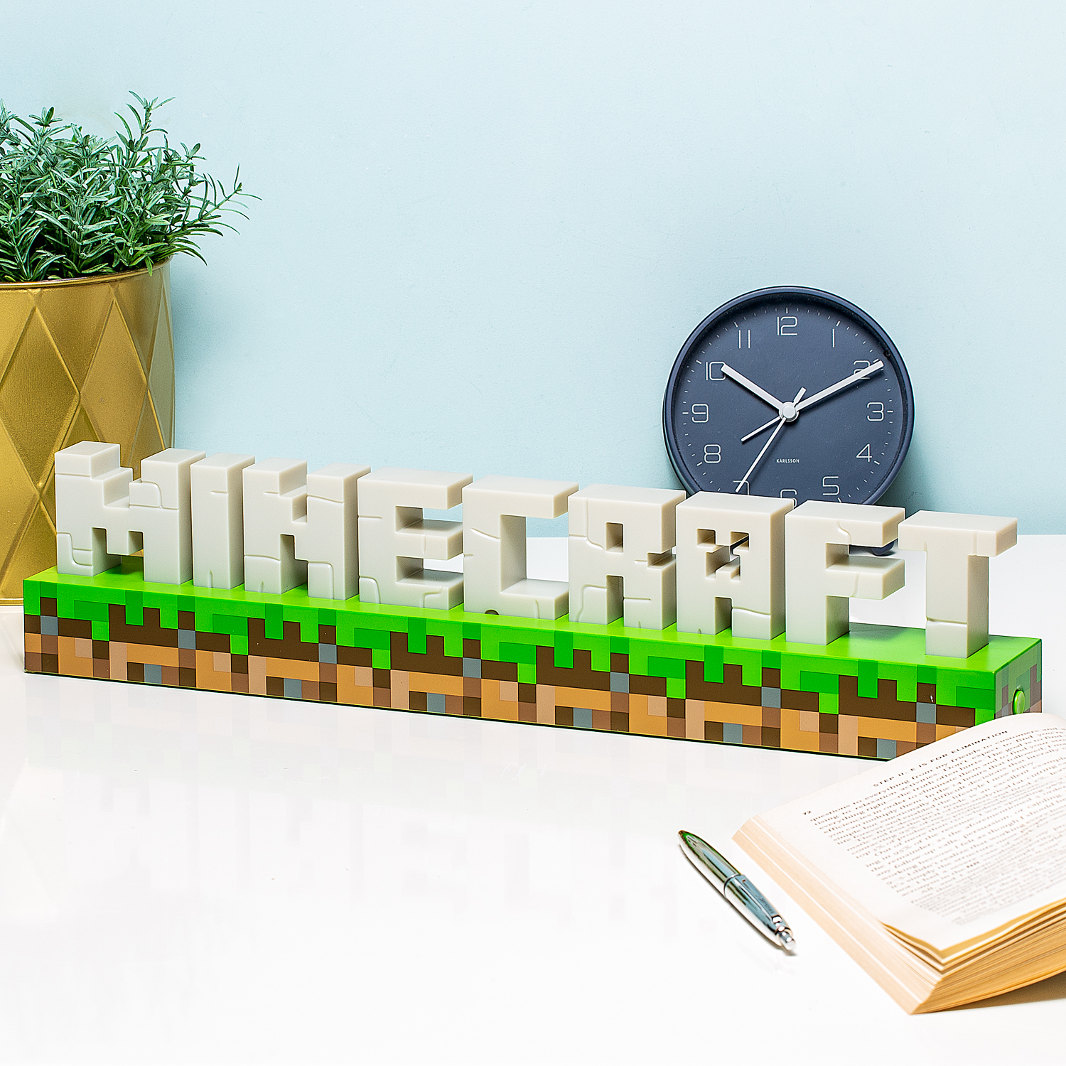 Minecraft Logo Lamp