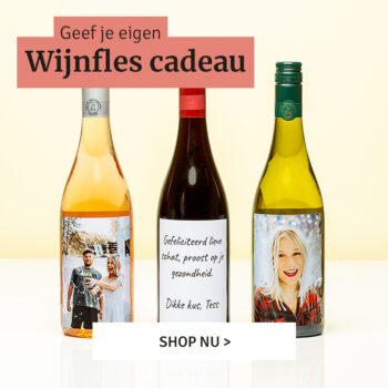 Geef je eigen wijnfles cadeau