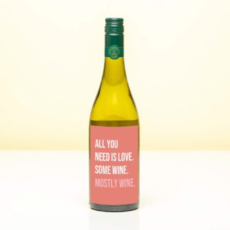 Wijnfles All you need is love  - Wit (Sauvignon Blanc)