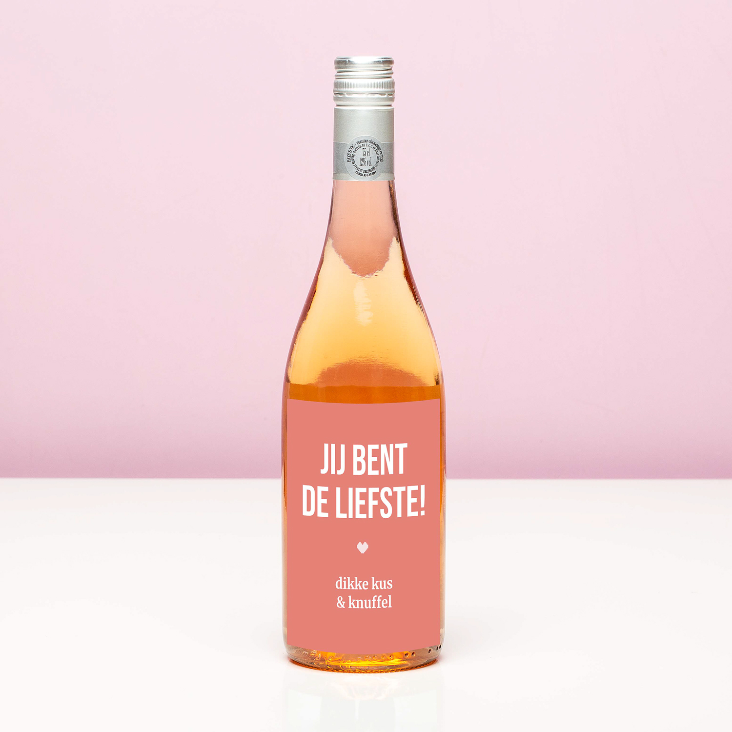 Wijnfles Jij Bent De Liefste - Rosé (Blush Rosé)