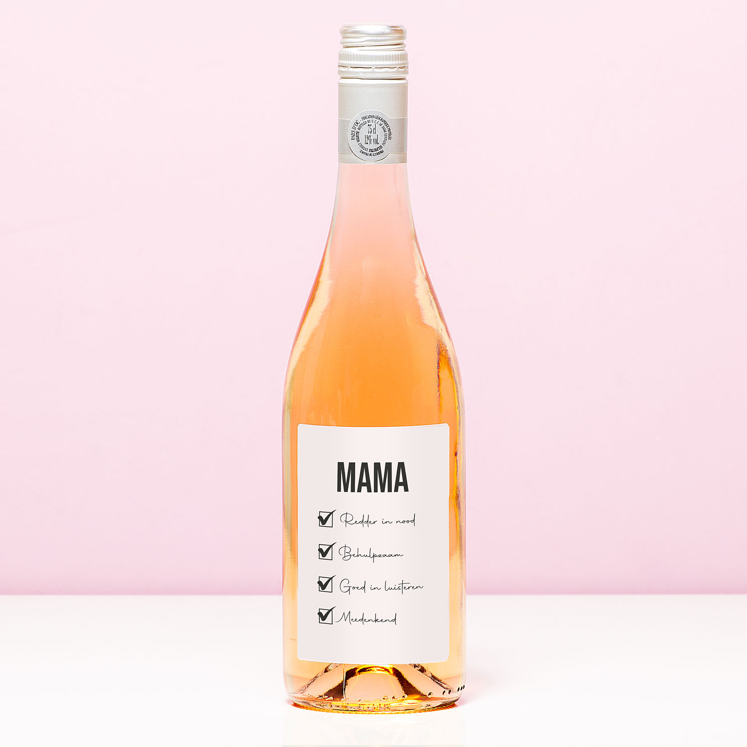 Wijnfles Mama Checklist - Rosé (Blush Rosé)