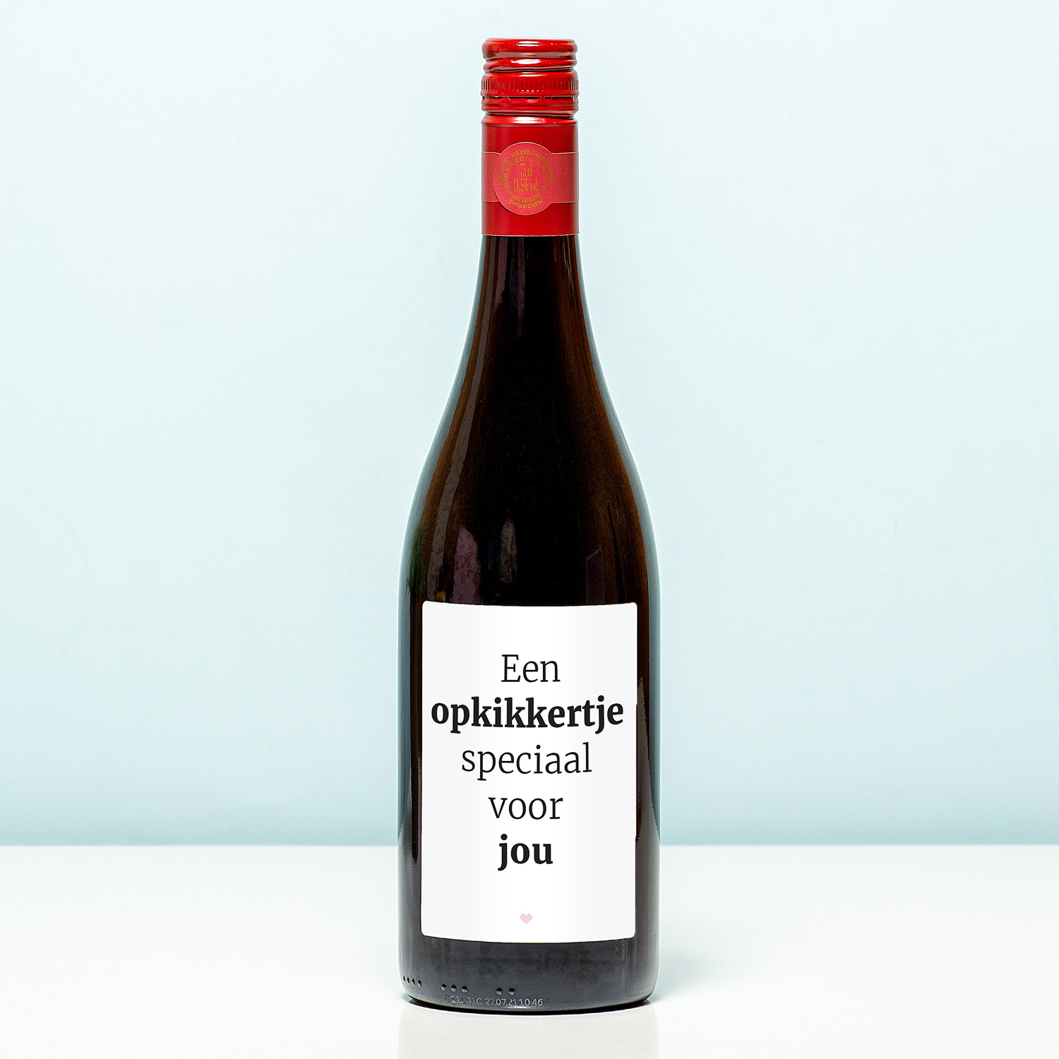 Wijnfles Een Opkikkertje Speciaal Voor Jou - Rood (Merlot)
